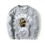 BAPE Alphabet With Head Print Pullover Sweater