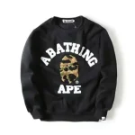 BAPE Alphabet With Head Print Pullover Sweater