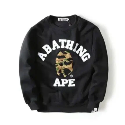 BAPE Alphabet With Head Print Pullover Sweater