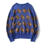 Bathing Ape Bape Head Printed Casual Sweater