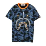 BAPE Camo Shark Head Printed WGM Tee