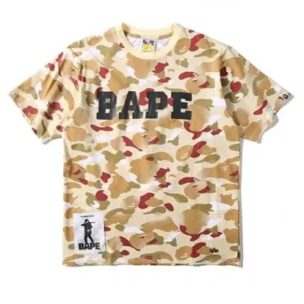 Camouflage BAPE Printed Cream T-Shirt