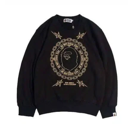 BAPE Head Round Chain Embroidery Sweater