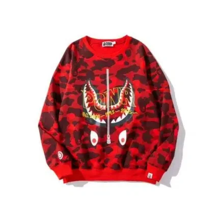 BAPE Shark Head PONR Printed Sweatshirt